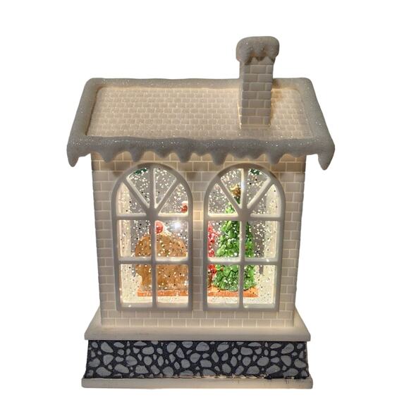 DILLARD'S Illuminated Snow House Santa Kissing Mrs Claus SEE PHOTOS AND VIDEO - Picture 12 of 16